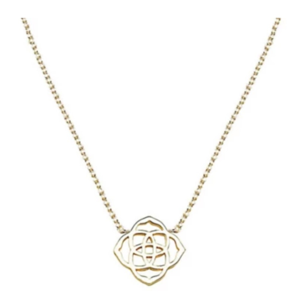 Kendra Scott Gold Logo Pendant Necklace